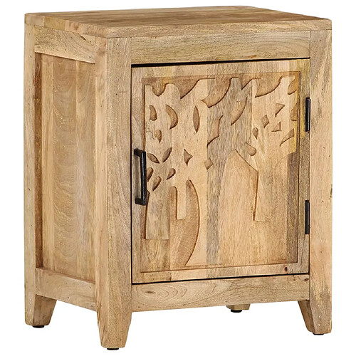 vidaXL Table de chevet 40x30x50 cm Bois de manguier massif