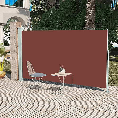 vidaXL Auvent latéral rétractable de patio 160x300 cm Marron