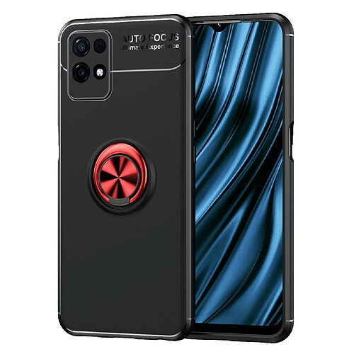 Coque en TPU anti-griffes avec béquille, noir/rouge pour votre Realme 8i