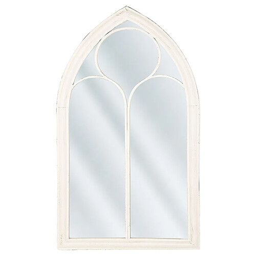 Beliani Miroir TRELLY Métal Blanc