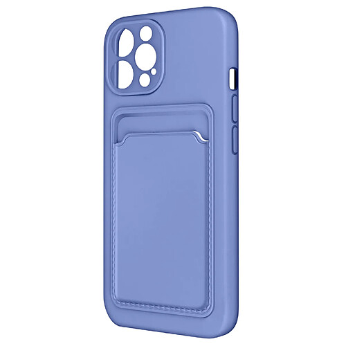 Coque iPhone 13 Pro Max Silicone Souple Porte-carte Forcell Violet