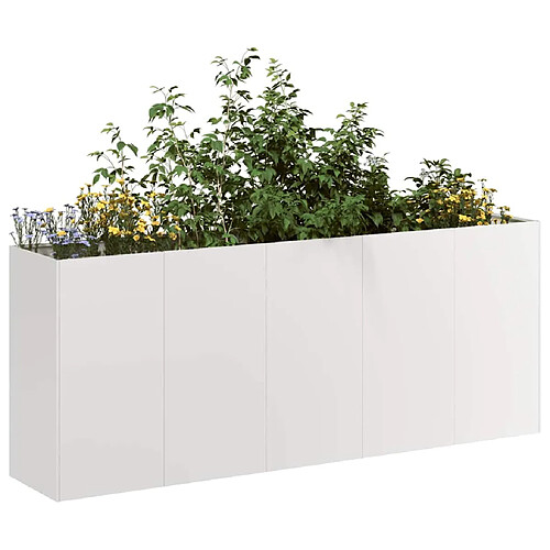 vidaXL Jardinière 200x40x80 cm acier inoxydable