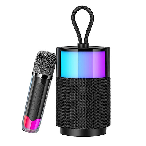 Yonis Enceinte Bluetooth Micro Karaoke Autonomie 4h Lumière Ambiante