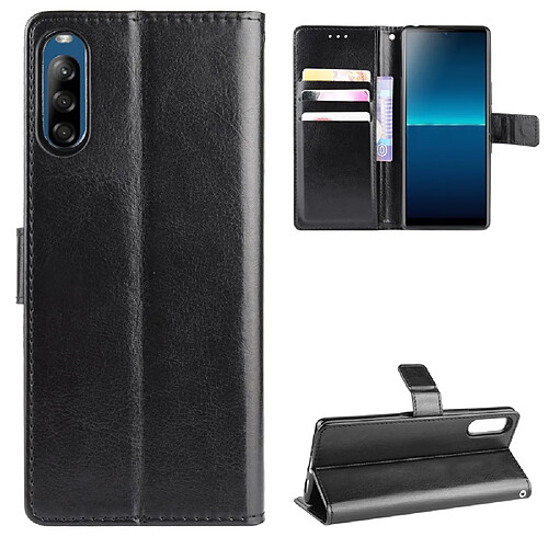 Etui en PU Cheval fou couleur noir pour votre Sony Xperia L4