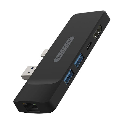 Sitecom Adaptateur Multiport USB-A+C PD pour Microsoft Surface Pro 7 CN-417