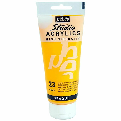 Pebeo Peinture acrylique opaque - Jaune cadmium - 100 ml