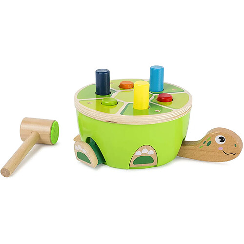 Small Foot Jeu de Taper Tape sur la Tortue en Bois