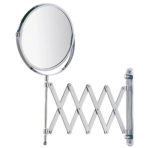 WENKO Miroir mural grossissant de salle de bain Exclusif - Diam. 16 cm - Argent