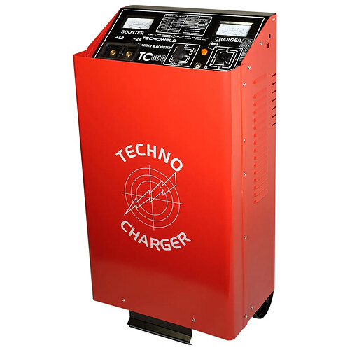 Tecnoweld Chargeur démarreur de batterie 12-24V AWELCO Charge 89A auto poids lourds 700 Ah TEC600 sur roues