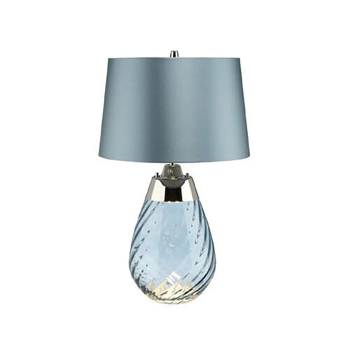 Elstead Lighting Lampe de table Lena Verre Verre teinté bleu / Nuance Bleu Canard