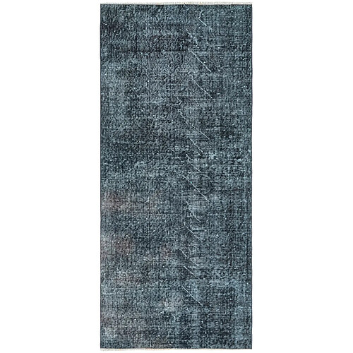 Vidal Tapis de laine 193x84 noir Ultra Vintage