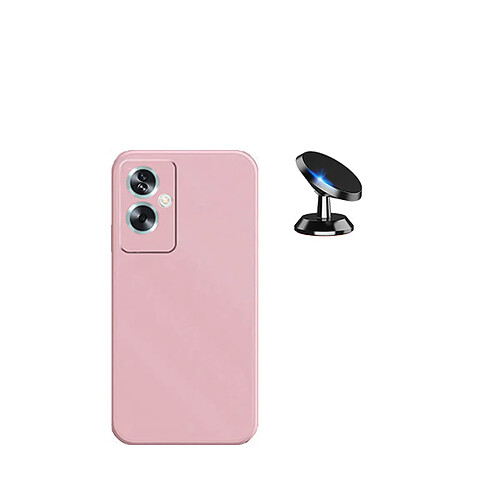 Kit de voiture magnétique de voiture + cas de silicone liquide Phonecare pour Oppo A79 5G - rose