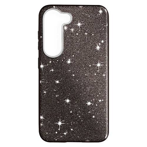 Avizar Coque Paillette pour Samsung Galaxy S23 Plus Semi-rigide Spark Case noir