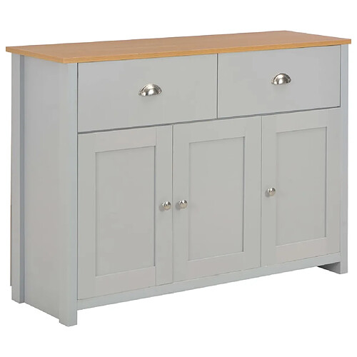 vidaXL Buffet Gris 112x35x81 cm