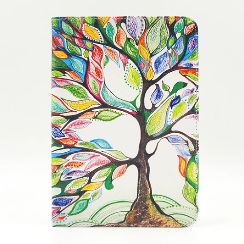 Etui en PU impression motif avec support arbre colorisée pour votre Apple iPad mini 1 2 3