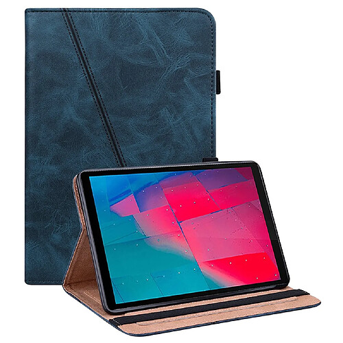 Etui en PU uni avec porte-cartes et support bleu pour votre Lenovo Tab M10 HD Gen 2 X306X