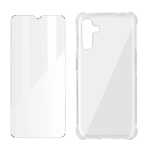 Avizar Pack Protection Samsung A13 5G et A04s Coque Souple et Verre Trempé Transparent