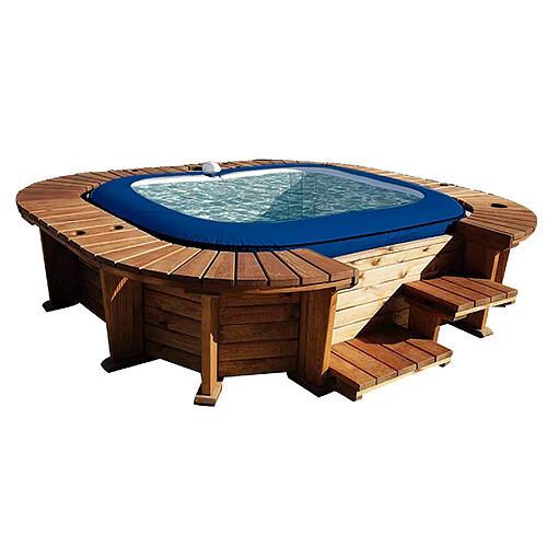 K20 Spa en Bois K2O Malibu Pour 4-6 Personnes Carré 250x275x71 cm