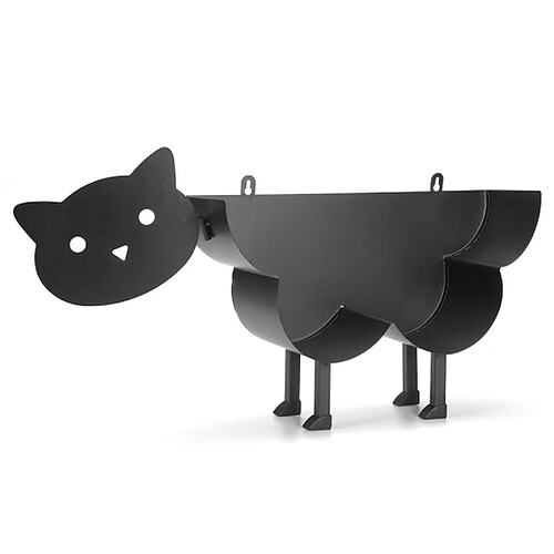 Universal Porte papier toilette chat noir rangement en fer toilette vertical permanent artisanat décoratif porte rouleaux de papier de cuisine | Pièces de distributeur de serviettes humides