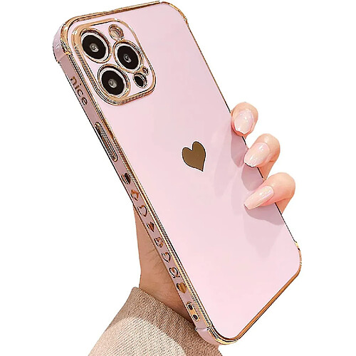 Universal Compatible avec iPhone 13 Pro Case mignon Placing Love Heart Pattern