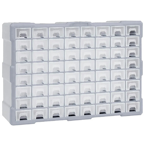 vidaXL Organisateur multi-tiroirs avec 64 tiroirs 52x16x37,5 cm