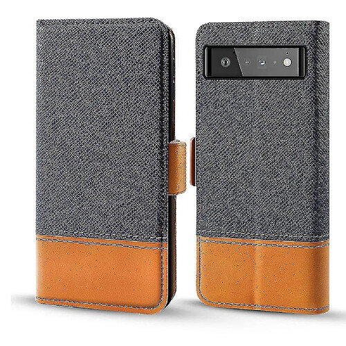 Universal Google Pixel 6 Pro Pu Leather Flip Case avec emplacements de carte / fermeture magnétique / Kickstand