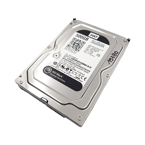 Disque Dur 500Go SATA 3.5 Western Digital Black WD5003AZEX-00K1GA0 7200rpm 64Mo · Reconditionné