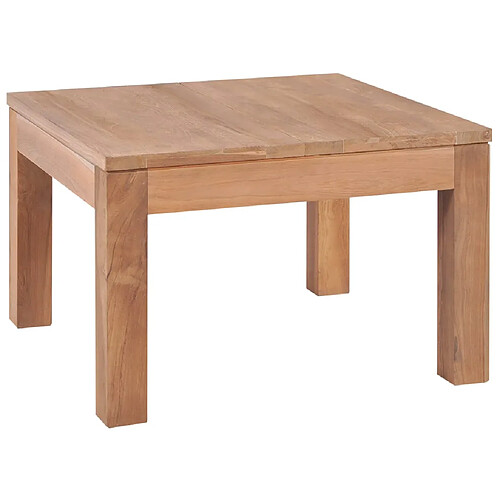 vidaXL Table basse Bois de teck et finition naturelle 60x60x40 cm