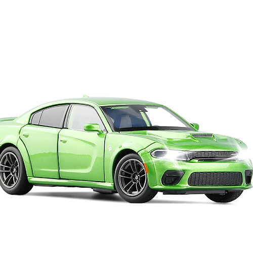 Universal Nouveauté 1: 32 Dodge Challenger SRT Hellcat Sport Model Alliage Moulding Toy Car Simulation Collection Jouets pour enfants Cadeaux | Moulding Toy Car(Vert)