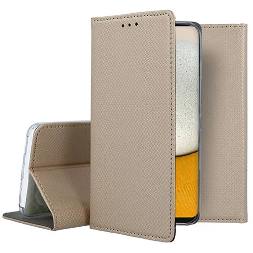 Htdmobiles Housse pour Samsung Galaxy A34 5G - etui coque pochette portefeuille + verre trempe - OR MAGNET