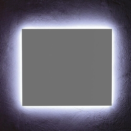 Kiamami Valentina MIROIR DE SALLE DE BAIN 70x60 CM AVEC RÉTRO-ÉCLAIRAGE LED