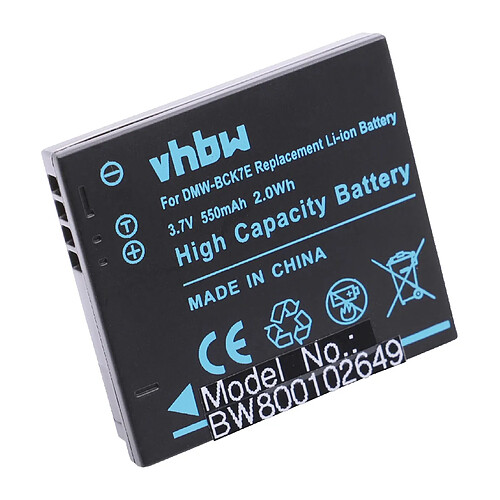 Vhbw Batterie LI-ION pour PANASONIC Lumix DMC-FS40, DMC-FS45 etc. remplaçant DMW-BCK7, DMW-BCK7E, DMW-BCK7PP, NCA-YN101F, VW-BCK7, NCA-YN101G, NCA-YN101H