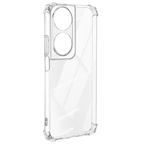 Avizar Coque pour Honor 90 Smart Silicone Coins Bumper Antichocs Transparent