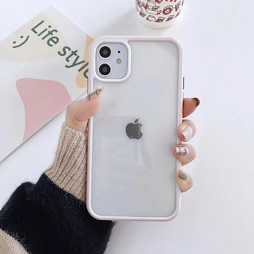 Coque en TPU bord bicolore rose pour votre Apple iPhone 11 6.1 pouces