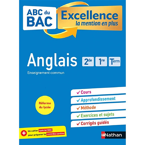 Anglais 2de, 1re, terminale : enseignement commun : réforme du lycée · Occasion