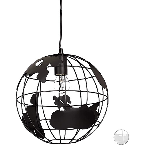 Helloshop26 Lampe murale lampadaire décoration design à suspension abat-jour boule globe noir 13_0001352