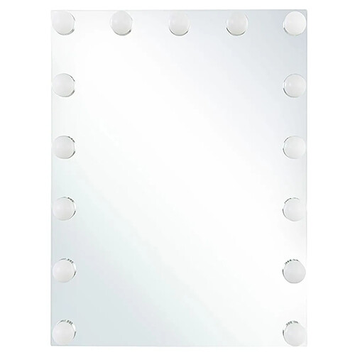 Beliani Miroir LED LUCENAY Argenté