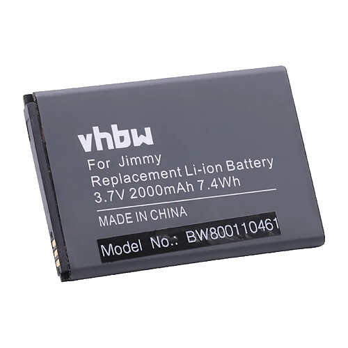 vhbw Li-Ion Batterie 1700mAh (3.7V) pour téléphone, smartphone Wiko Jimmy comme S4300AE.