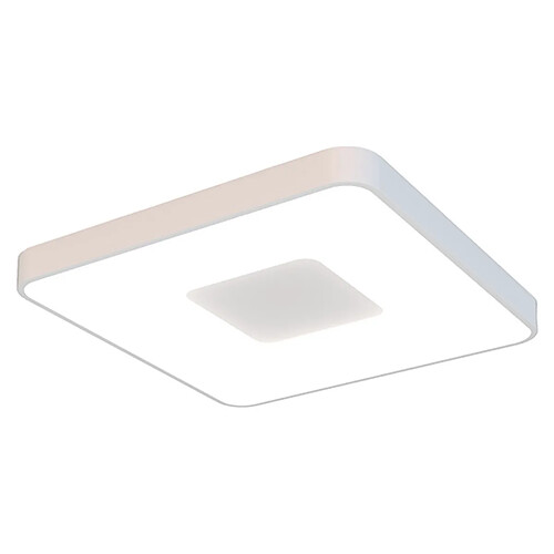 Inspired Coin Plafond Carré 100W LED Avec Télécommande 2700K-5000K, 6000lm, Blanc, 3 ans de Garantie