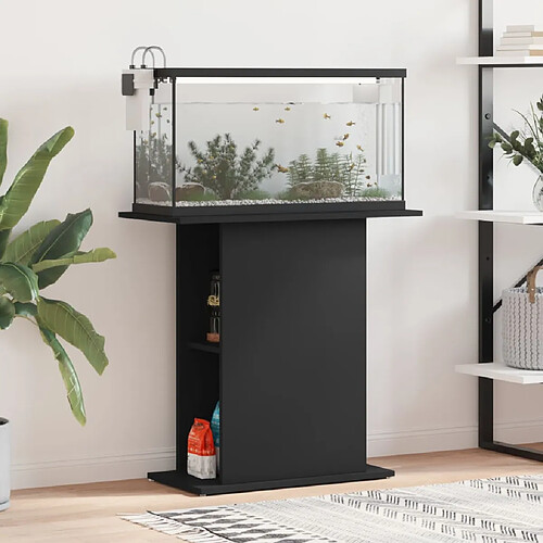 vidaXL Support pour aquarium noir 75x36x72,5 cm bois d'ingénierie