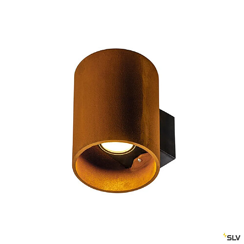 Applique extérieure ronde SLV RUSTY© UP/DOWN, rouille, LED, 14W, 3000/4000K, IP65