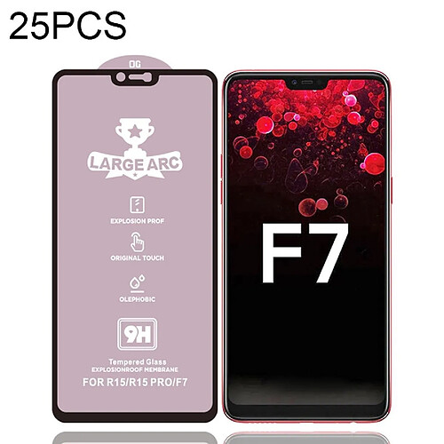 Wewoo Film de verre trempé Pour OPPO F7 25 PCS 9H HD de plein écran à haute alumine