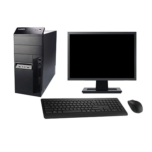 PC Tour Lenovo M91p Ecran 27" Intel G630 RAM 8Go SSD 120Go Windows 10 Wifi · Occasion