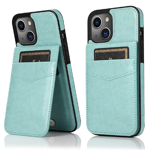 Coque en TPU + PU anti-rayures avec béquille vert pour votre iPhone 13 mini 5.4 pouces