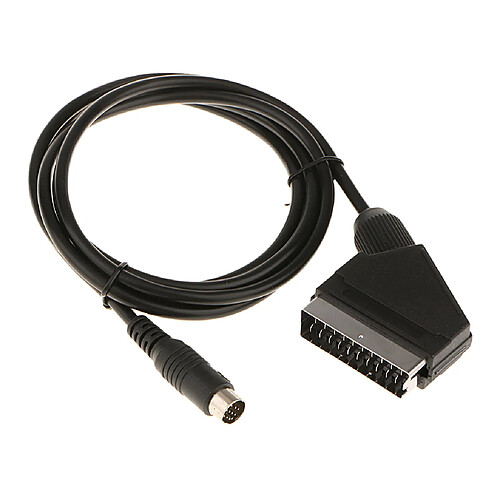 1,8 M / 6ft RGB Péritel Câble AV Cord Stereo Sound TV Pour Sega Saturn SS Consoles De Jeux - Noir