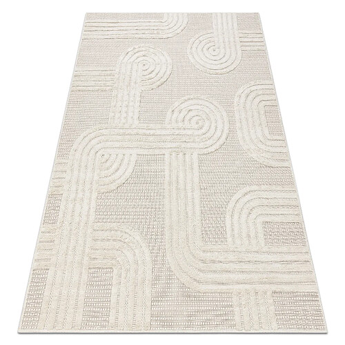 RUGSX Tapis SANTO SIZAL 1001 géométrique blanc 200x290 cm