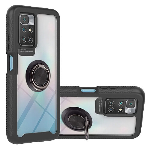 Coque en TPU anti-empreintes digitales avec béquille noir pour votre Xiaomi Redmi 10