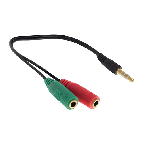 8 "3,5 Mm Casque Femelle à Double Connecteur Audio Splitter En Forme De Y Mâle