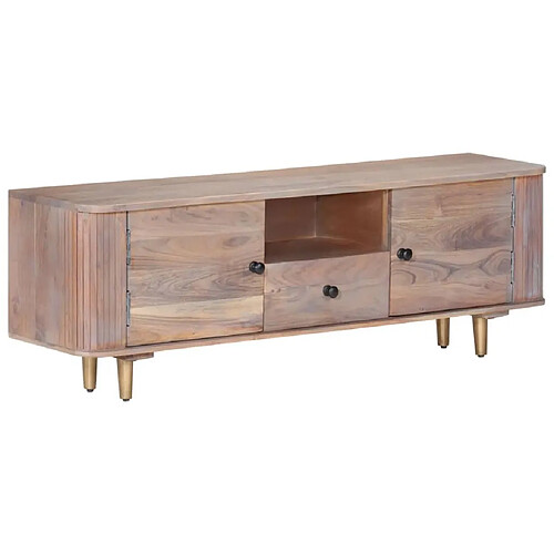 Maison Chic Meuble TV scandinave - Banc TV pour salon 118x30x40 cm Bois d'acacia massif -MN30741