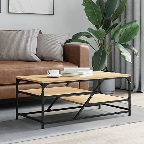 Maison Chic Table basse,Table Console Table d'appoint, Table pour salon chêne sonoma 100x49x40 cm bois d'ingénierie -MN50151